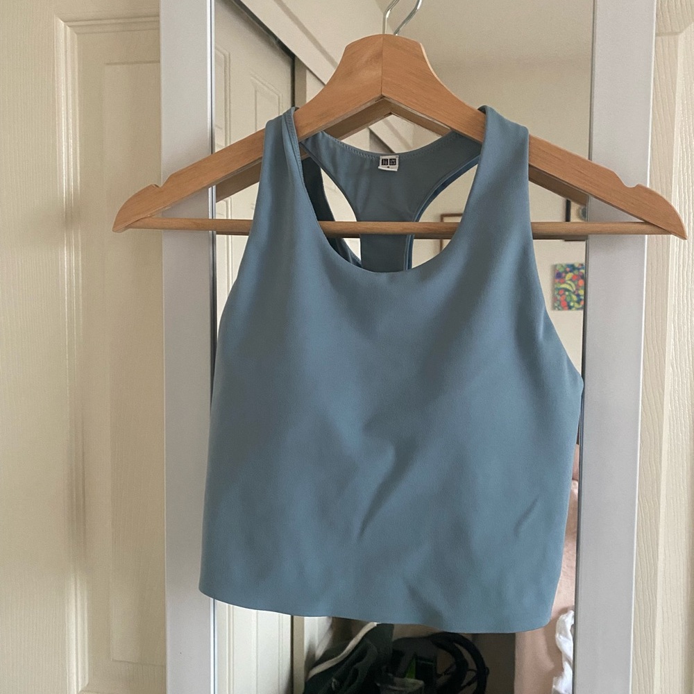 Uniqlo Active Racerback Wireless Bra S Blue